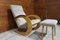 Rocking Chair with Ottoman, 1950s, Set of 2 10