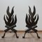 Mid-Century French Metal Firedogs, Set of 2 4