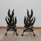 Mid-Century French Metal Firedogs, Set of 2 1