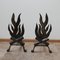 Mid-Century French Metal Firedogs, Set of 2, Image 1