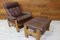 Teak Armchair & Ottoman by Skippers Mobler, 1960s, Set of 2 9