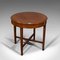 Victorian English Round Oak Coffee / Side / Lamp Table, Circa 1880 1
