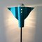 Postmoderne Vintage Metall Stehlampe mit blauem Schirm in Vogel-Optik von Bjart Rhenen 7