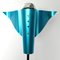 Postmoderne Vintage Metall Stehlampe mit blauem Schirm in Vogel-Optik von Bjart Rhenen 3