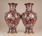 Large Chinese Ming Style Enamel & Gilt Bronze Cloisonné Vases, 1930s, Set of 2 8