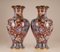 Grands Vases Cloisonnés Style Ming en Émail & Bronze Doré, 1930s, Set de 2 9