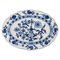 Large Antique Blue Onion Serving Dish in Hand-Painted Porcelain from Meissen, Image 1