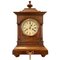 19th Century Victorian Walnut Inlaid Eight Day Mantel Clock 1