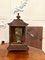 19th Century Victorian Walnut Inlaid Eight Day Mantel Clock 12
