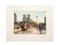 Acquaforte firmata Dufza, Parigi, Saint Michel, anni '40, Immagine 2
