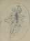 Figura de mujer de Paul Baudry, dibujo a lápiz, siglo XIX, Imagen 1