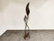 Lámpara de pie con hoja de cristal de Murano, años 80, Imagen 5