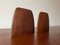 Wenge African Rosewood Brass Bookends, 1960s, Set of 2 4