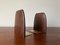 Wenge African Rosewood Brass Bookends, 1960s, Set of 2 3