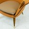 Scandinavian Elm Lounge Chair with Orange Kvadrat Wool Fabric 11