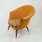 Scandinavian Elm Lounge Chair with Orange Kvadrat Wool Fabric 9