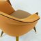 Scandinavian Elm Lounge Chair with Orange Kvadrat Wool Fabric, Image 15