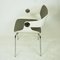White Space Age Plywood and Grey Fabric Chair by Eugen Schmidt 5