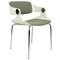 White Space Age Plywood and Grey Fabric Chair by Eugen Schmidt 1