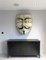 Large Vintage Metal Enamel Wall Art Face Mask 10