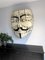 Large Vintage Metal Enamel Wall Art Face Mask 2