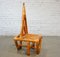 Mid-Century Triangle Stuhl aus Bambus, 1950er 1