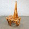 Mid-Century Triangle Stuhl aus Bambus, 1950er 9
