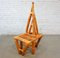 Mid-Century Triangle Stuhl aus Bambus, 1950er 4