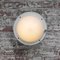 Mid-Century Industrial Opaline Glass & Cast Iron Wall Lamp 6