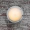 Mid-Century Industrial Opaline Glass & Cast Iron Wall Lamp, Image 6