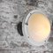 Industrielle Mid-Century Wandlampe aus Opalglas & Gusseisen 5