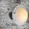 Mid-Century Industrial Opaline Glass & Cast Iron Wall Lamp, Image 5