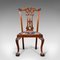 Victorian English Chippendale Style Mahogany Dining Chairs, Set of 4 1