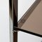 Mid-Century Modern Chrome Shelf with Smoked Glass Shelves in the Style of Milo Baughman, 1970s, Image 5