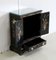 Small Asian Black Lacquered Wood Cabinet, 1950s 4