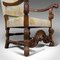 Antique Georgian English Walnut Drawing Room Elbow Chairs, Set of 2 12