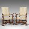 Antique Georgian English Walnut Drawing Room Elbow Chairs, Set of 2, Image 2