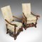 Antique Georgian English Walnut Drawing Room Elbow Chairs, Set of 2, Image 6