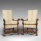 Antique Georgian English Walnut Drawing Room Elbow Chairs, Set of 2, Image 1