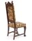 Neo-Renaissance Carved Chair with Woven Upholstery, 1800s 5