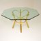 Vintage Brass & Glass Dining Table, 1970s, Image 2