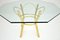 Vintage Brass & Glass Dining Table, 1970s, Image 4