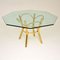 Vintage Brass & Glass Dining Table, 1970s 3