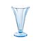 Polish Art Deco Pressed Sapphire Glass Vase, 1930s 1