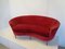 Bean-Shaped Velvet 2-Seat Sofa, 1950s, Image 1