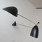 Große Mid-Century Swutrauf Wandlampe im Serge Mouille Stil 15