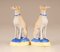 French Porcelain Greyhound Dogs, Staffordshire Style, 19th-Century, Set of 2 1