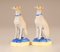 French Porcelain Greyhound Dogs, Staffordshire Style, 19th-Century, Set of 2 2