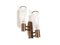 Italian Glass, Wood & Metal Sconces from Stilux Milano, 1960s, Set of 3, Image 3