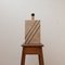 Mid-Century Belgian Solid Travertine & Brass Table Lamp, Image 2